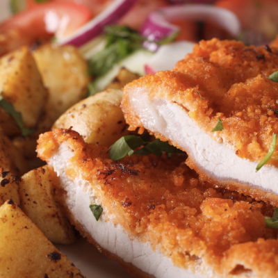 Schnitzel & saté menu-block